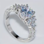 1PC Exquisite Fashion Engagement Rings Fashion White Cubic Zirconia Ring Anniversary Bridal Wedding Jewelry