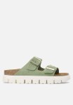 Birkenstock Arizona Chunky Suede Narrow - Green Tea