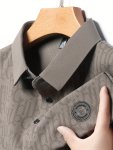 Men's Ch Graphic Print Golf Shirt Casual Short Sleeve Lapel Shirt For Summer Outdoor