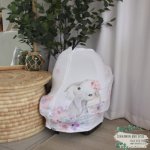 Car Seat Cover Duck Egg And Lilac Ellie