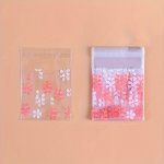 50PCS Flower Pattern Self-adhesive Transparent Printed Opp Plastic Bags Sealable For Diy Jewelry Crafts Handmade Bakery Snacks R