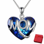 Elegant Mom I Love You Mother's Day Heart Pendant Necklace JH15