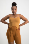 Gabby Strappy Tank Top - Brown Sugar - M