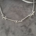 CNE107527 - 925 Sterling Silver Personalized Name Necklace 3 Names