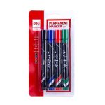 Deli Permanent Marker Set 4