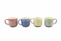 Tornado Mixed Colour Painted Mugs - 4 Piece Set 400 Ml .