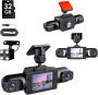 1080P 4-CHANNEL 360 Degree View Car Dashcam System With 32GB Sd Card