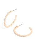 Goldair Gold Diamante Open Hoop Earrings
