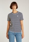 Calvin Klein Ck Embro Badge Regular Tee - Ck Black Bright White Stripe