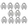 Tool Diy Heavy Duty U-shaped Stainless Steel Wire Cable Clamps 10PC - 2.1CM