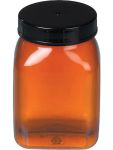 Burkle Wide Neck Can 200 Ml Square Pvc Brown Transparent