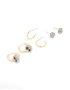 Mixed Metal Diamante Hoop & Stud Earrings 3-PACK