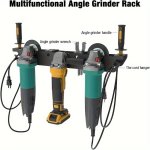 1PC 3 Slots Angle Grinder Holder Grinder Hanger Storage Rack Wall Mount Storage Bracket With Rope Rack Power Tool Storage Shelf