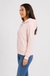 Ladies Winter Coral Fleece Zip Down Hooded Jacket