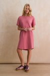 Fleece T-Shirt Dress - XL Dusty Pink