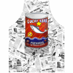 Printed Apron Lucky Star White