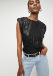 Superbalist Power Shoulder Sequins Top - Black