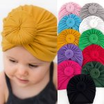 Newborn Infant Knotted Elastics Head Wrap Hat Turban Headwear Cap For Toddler Baby Girls And Boys