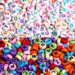 700PCS 7 Colors Round Letter Plastic Beads Alphabet Number Beads For Jewelry Making Diy Necklace Bracelet