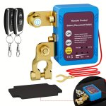 12V 240A Remote Battery Disconnect Start Inhibitor Automatic Power Shut Off Switch Remote Control Switch With 2 Keys For Car Tru