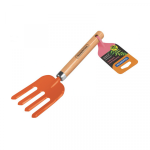 4 Teeth Metal Fork For Gardening With Wooden Handle