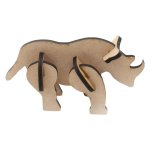 Toddler 3D Wooden Model Rhino