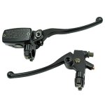 Feiteplus Universal Motorcycle 7 8" 22MM Handlebar Brake Master Cylinder Clutch Lever Left & Right Set