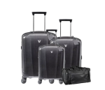 We Are Dlx 4 Wheel Luggage Set + Fold Up Duffle - Graphite