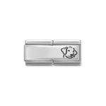 Classic Dog Enamel DoubleLink