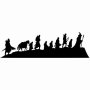 Fellowship Lord Of The Rings Decal Sticker Viynl Black Car Laptop Van Wall Art 7.5 Inch