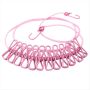 D Retractable Clothes Drying Rack Rope With 12 Clips Clothing Line