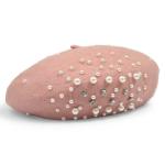 Pink Pearl Bling Beret