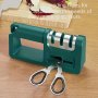 1pc New Four-in-one Diamond Knife Sharpener Multi-functional Household Manual Quick Knife Sharpening Tool Kitchen Knife Scissors Blade Opening