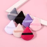 2 7 Pcs Triangle Makeup Powder Puff For Face Powder Soft Triangle Velour Powder Puff Reusable Triangle Powder Pad Pressed Applic