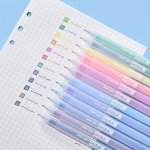 12PCS Colored Gel Pens Set Kawaii Blue 0.5 Mm Ballpoint Pen For Journal Cute School Supplies Stationery Office Accessories