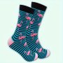 1 Pair Of Unisex Fashion Novelty Socks Funny Flamingo Patterned Men Women Gift Socks For Outdoor Wearing & All Seasons Wearing