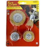 Tork Craft Wire Brush Set 4PC With Shaft End cup circ