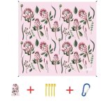 Water Resistant Picnic And Beach Throw mat 210 200CM - Pink Protea