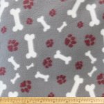 Printed Polar Fleece Paws & Bones