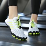 Solid Color Lightweight Water Sneakers Lace Up Lightweight Soft Sole Travel Shoes Summer Breathable Travel & Swimming Shoes Gym