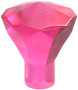 Parts Rock 1 X 1 Jewel 24 Facet 30153 - Trans-dark Pink