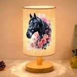 Nordic Wooden Table Lamp Horse HTL4