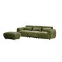 Elsa 3 Seater Corduroy Sectional Sofa - Green