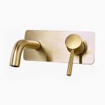 Siemens B Series - Brushed Gold Wall Mounted Mixer & Backplate