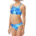 Tyr Womens Azultec Dimaxback Workout Bikini Ocean Blue