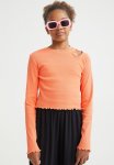 Ribbed Cotton Jersey Cropped Top - Orange