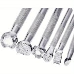6PCS Artificial Leather Stamping Tools Leather Working Saddle Making Stamps Set Special Shape Stamp Punch Set Carving Leather Cr