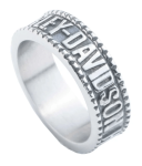 Harley-davidson Men’s Engraved Raised H-d Logo Ring Stainless Steel