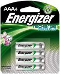 Energizer Recharge Power Plus Rechargeable Aaa Batteries 4 Pack