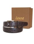 Q35 Exotic Full Quill Genuine Leather Ostrich Crown Belt With Box